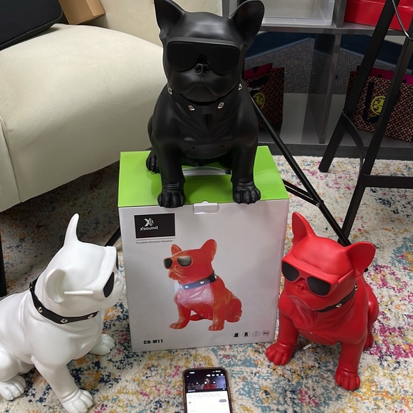 Dog Portable Wireless Speaker in White - Picture 10 of 11